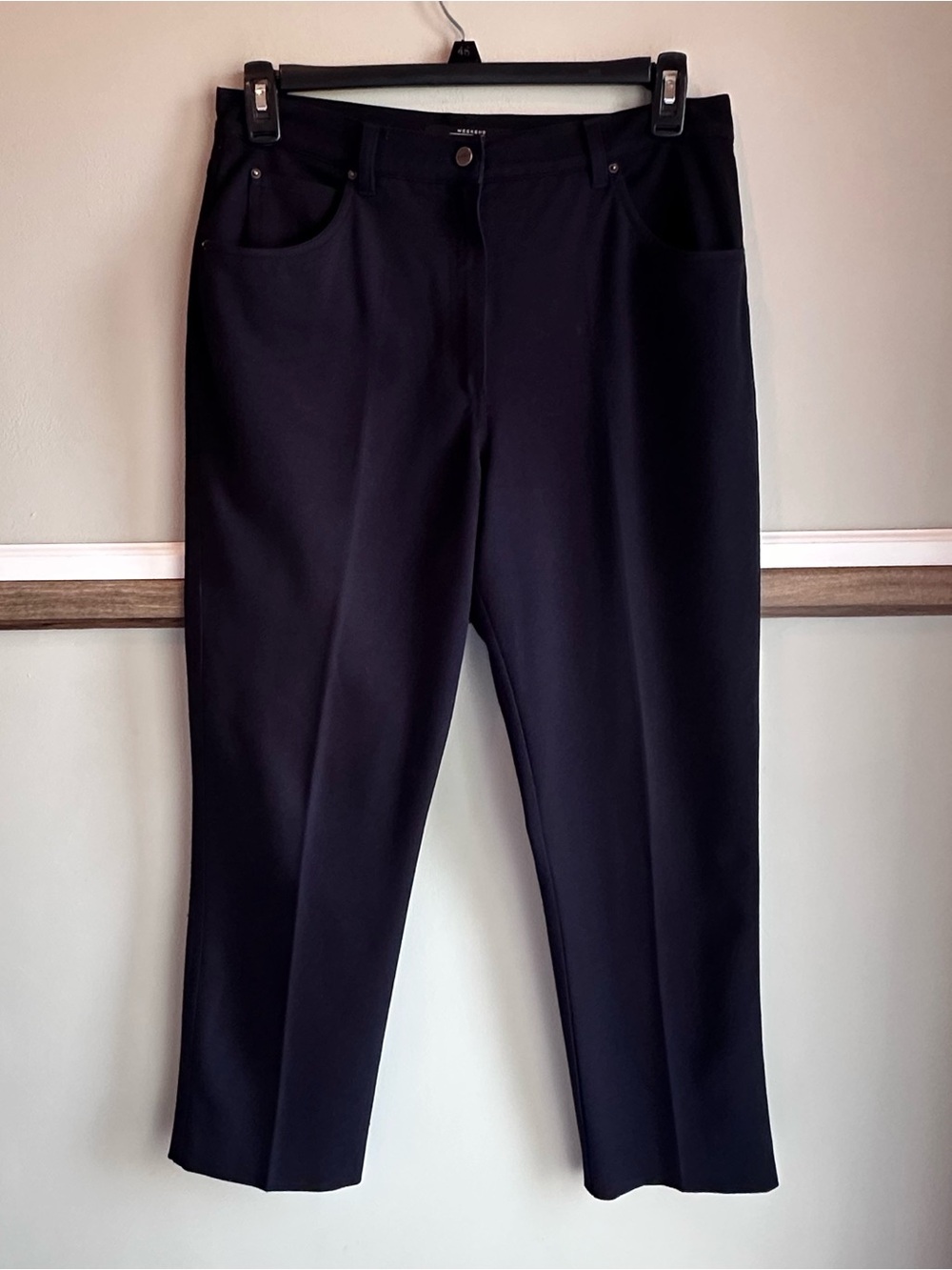 Weekend Max Mara Women's Straight Leg Pants in Black